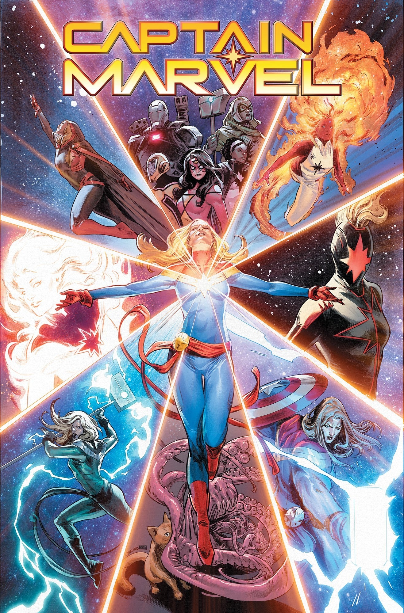 Captain Marvel: Highest, Furthest, Fastest Omnibus Carmen Carnero Cover | Marvel