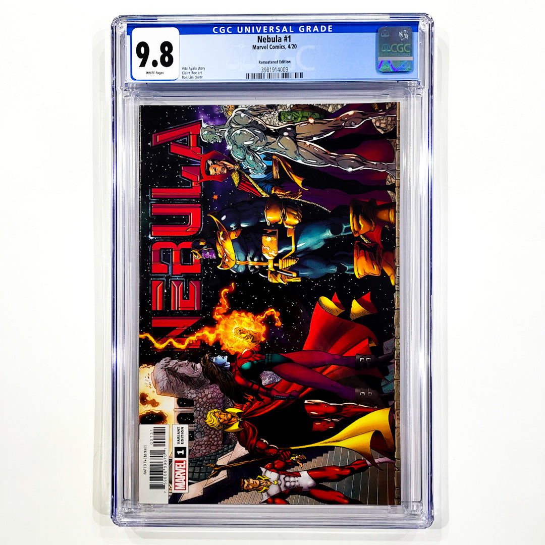 Comic book cover of Nebula #1 with CGC grading label on a white background