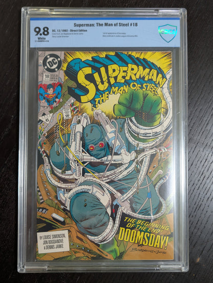 Superman: The Man of Steel #18 CBCS 9.8 NM/M | 1st App. Doomsday