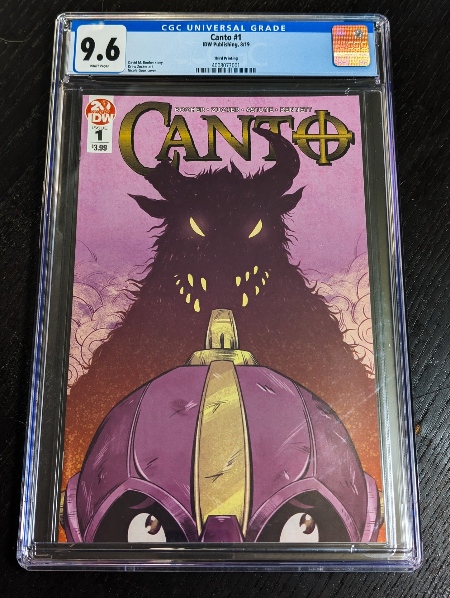 Canto #1 CGC 9.6 NM+ | Thid Printing Variant IDW Publishing – Front