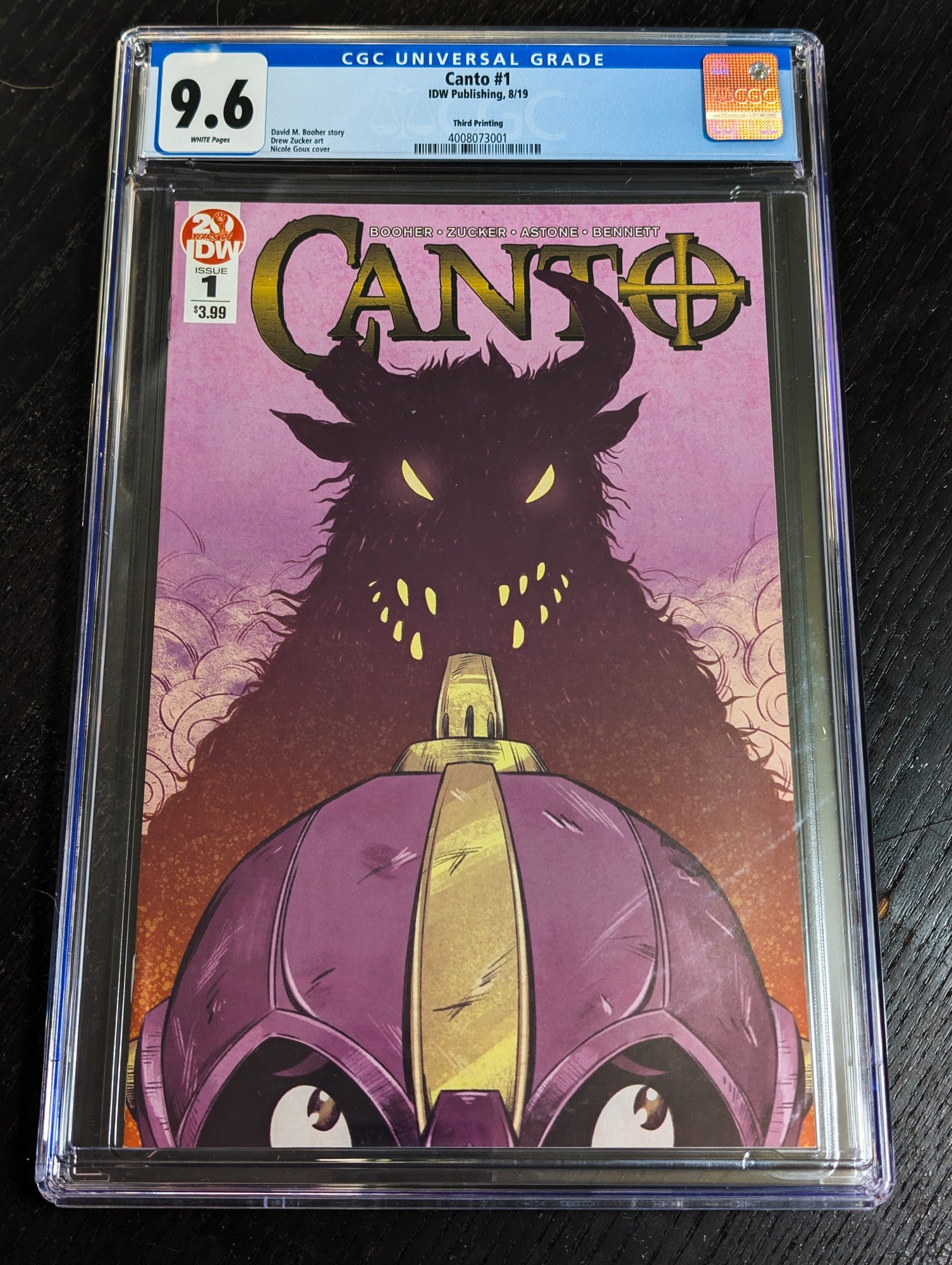 Canto #1 CGC 9.6 NM+ | Thid Printing Variant IDW Publishing – Front