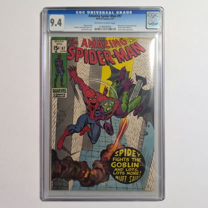 Comic book cover of 'The Amazing Spider-Man' with CGC grading label on a white background