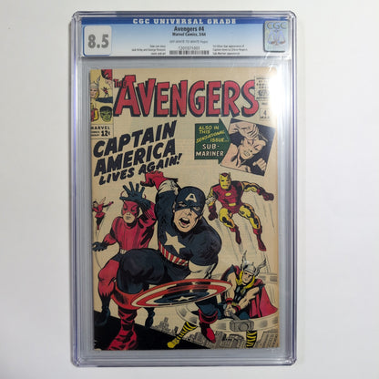 Avengers #4 CGC 8.5 VF | First Silver Age Captain America