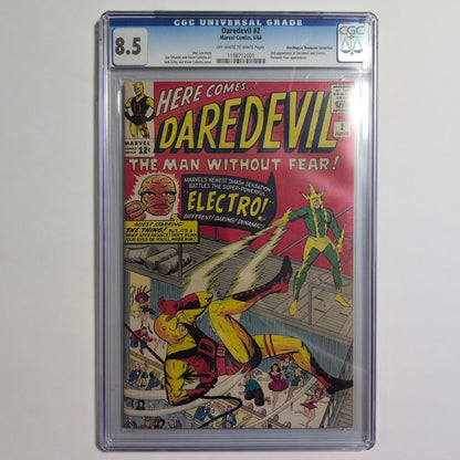 Comic book cover featuring Daredevil with CGC grading label on a white background