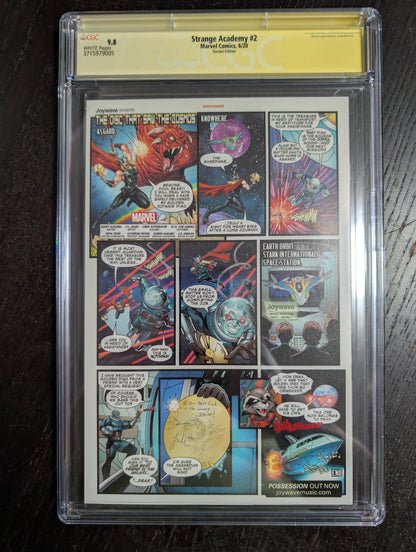 Strange Academy #2 CGC 9.8 NM/M Adams Variant Marvel Comics 2020 – Back