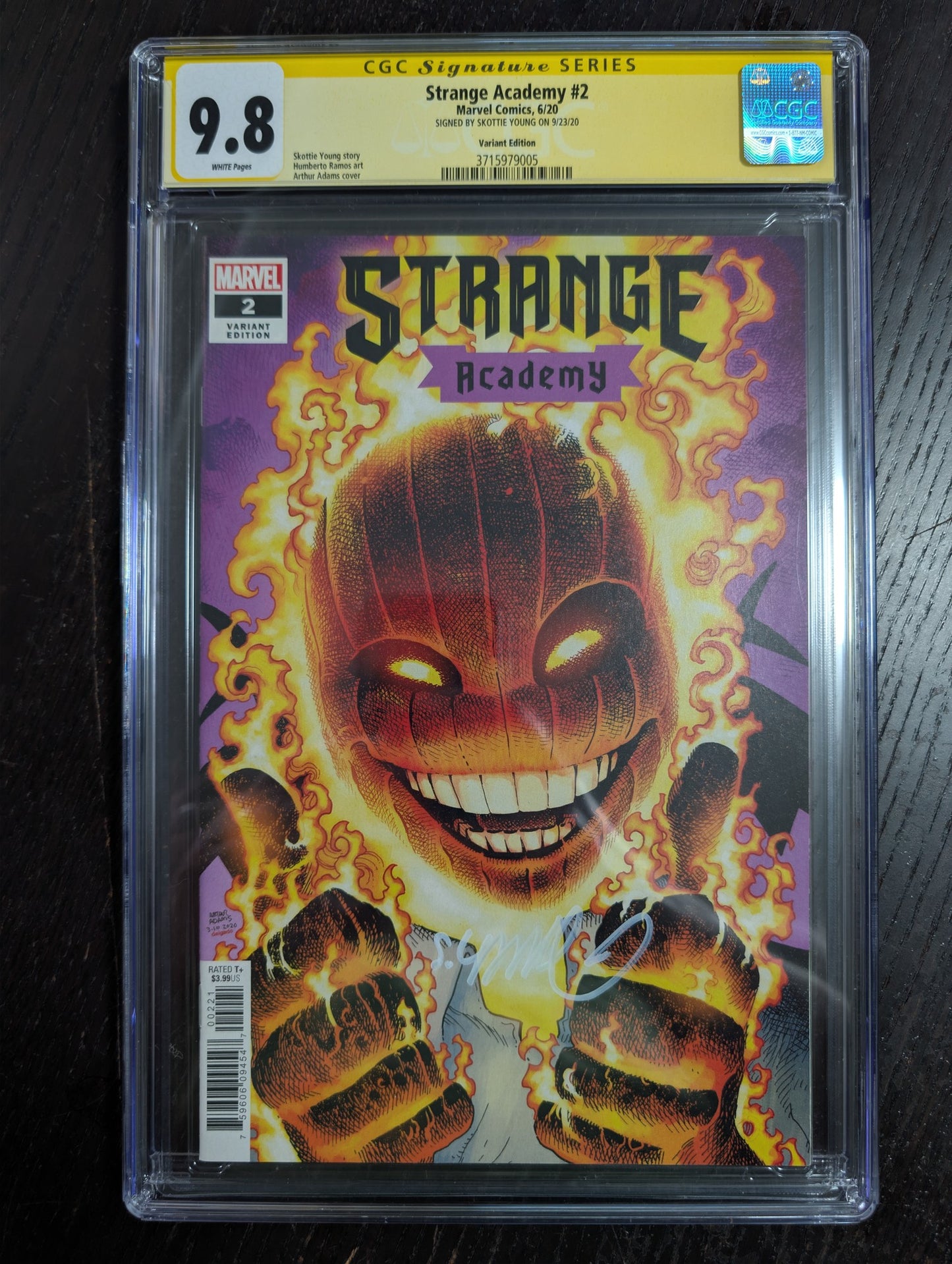 Strange Academy #2 CGC 9.8 NM/M Adams Variant Marvel Comics 2020 – Front