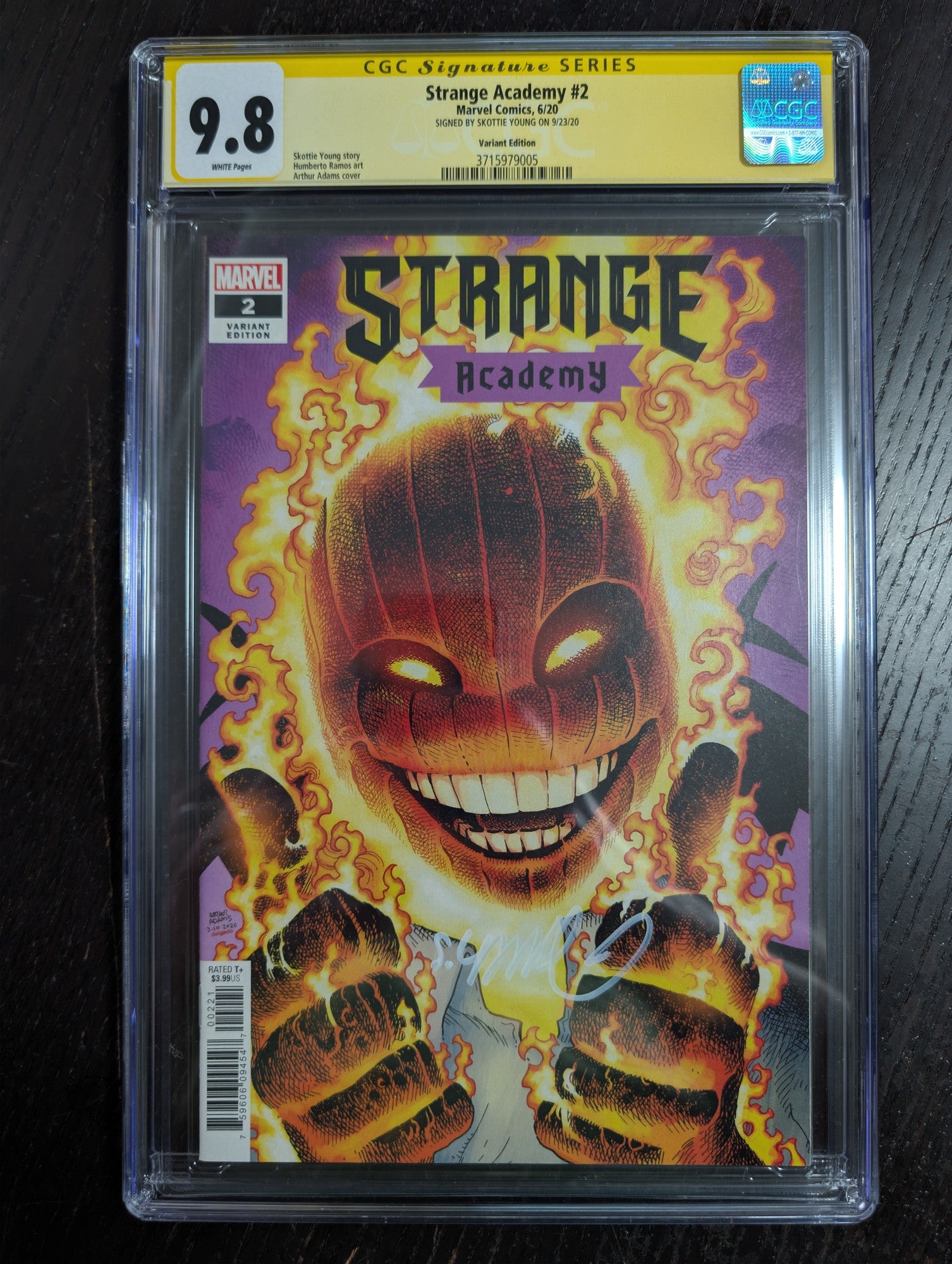 Strange Academy #2 CGC 9.8 NM/M Adams Variant Marvel Comics 2020 – Front